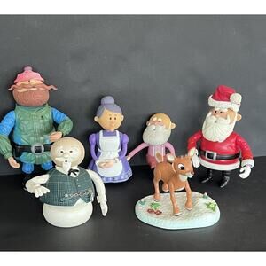 Rudolph Programs Classic Media Figurine Lot The Red Nosed Reindeer Vtg 5” To 6”